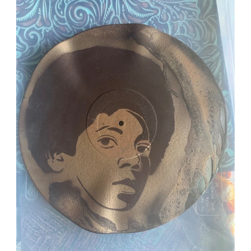 Zina Rubiner Michael Jackson Vinyl Record Art OS Bronze Signed 2010 *See Desc*